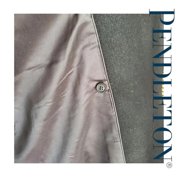 Pendleton | Ladies' Wool Blend Walker Coat | Charcoal/Camel | NWT - Picture 5 of 7